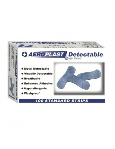 Pansements bleus détectables (Lot de 100)