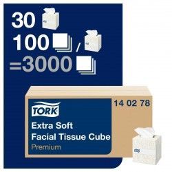 Boîtes cubes de mouchoirs extra doux 2 plis Tork Premium 2 plis (30x100) 2