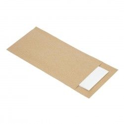 Pochettes à couverts kraft avec serviette blanche Europochette (lot de 500) 2