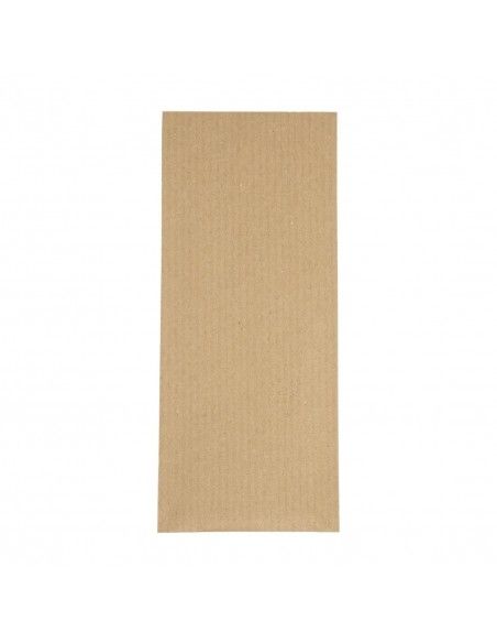 Pochettes à couverts kraft avec serviette blanche Europochette (lot de 500)