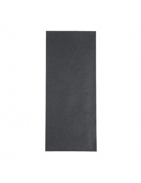 Pochettes à couverts noires avec serviette blanches Europochette (lot de 500)
