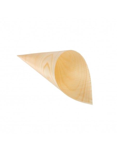 Cônes biodégradables en peuplier Fiesta Compostable 75x170mm (lot de 100)