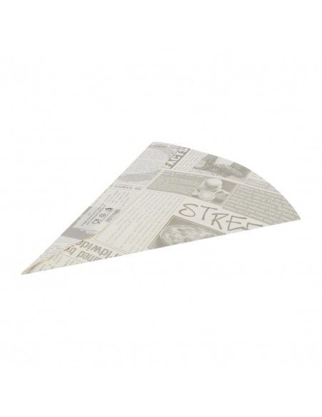 Cornets à frites recyclables et biodégradables papier imprimé Colpac (Lot de 1000)