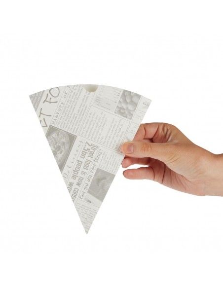 Cornets à frites recyclables et biodégradables papier imprimé Colpac (Lot de 1000)