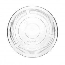 Couvercles plats PLA sans trou compostables pour gobelets boissons froides Vegware série 96 (lot de 1000) 2