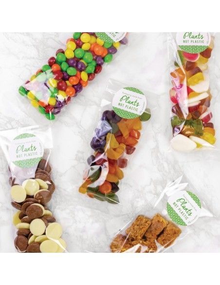 Sachets compostables transparents en PLA Vegware 70 x 210 mm (Lot de 1000)