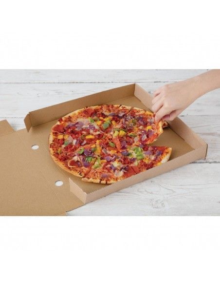 Cartons à pizza kraft Fiesta Compostable 35cm (Lot de 50)
