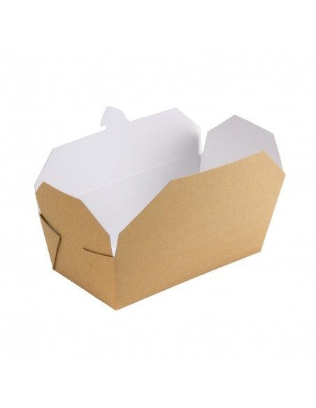 Cartons alimentaires rectangulaires kraft Colpac 985ml (lot de 250)