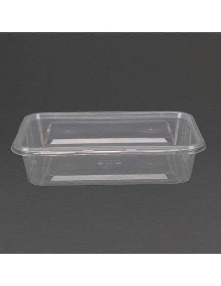 Petites boîtes en plastique micro-ondables avec couvercles Fiesta Recyclable 500ml (lot de 250)