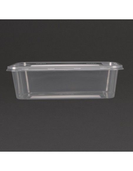 Boîtes moyennes en plastique micro-ondables avec couvercles Fiesta Recyclable 650ml (lot de 250)