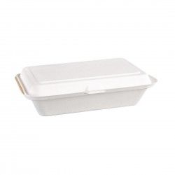 Barquettes à charnière en bagasse compostables Fiesta Compostable 24,8 cm (x250) 2