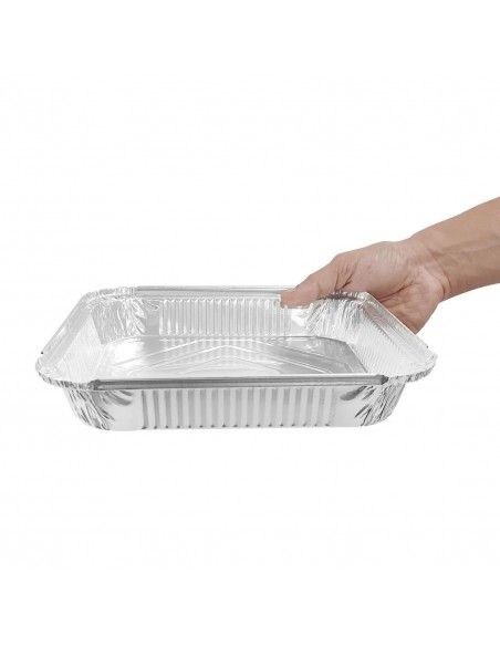 Barquettes en aluminium peu profondes Fiesta Recyclable 1,58L (lot de 1000)