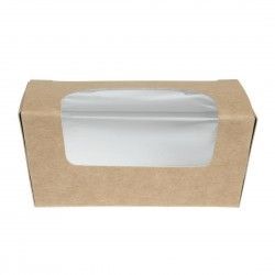 Boîtes à gâteau rectangulaires kraft compostables avec fenêtre Colpac (lot de 500) 2