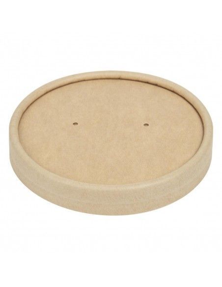 Couvercles pour bols à soupe kraft micro-ondables recyclables Colpac 225ml et 350ml (lot de 500)