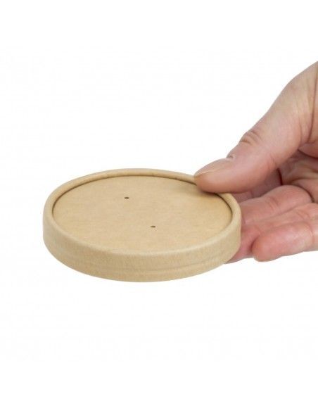 Couvercles pour bols à soupe kraft micro-ondables recyclables Colpac 225ml et 350ml (lot de 500)