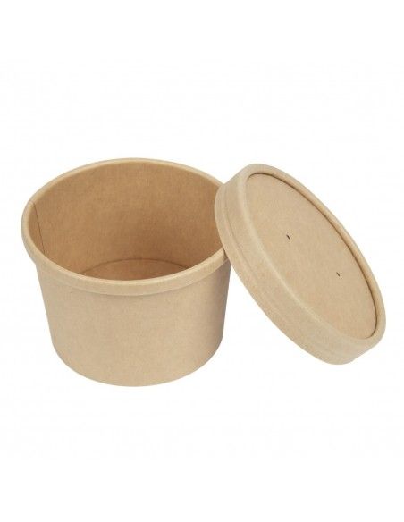 Couvercles pour bols à soupe kraft micro-ondables recyclables Colpac 225ml et 350ml (lot de 500)