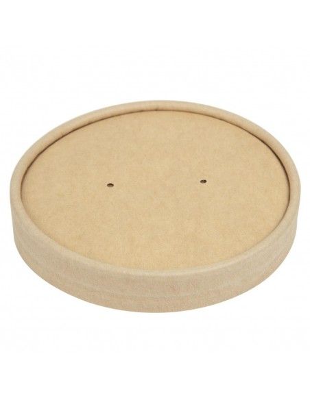 Couvercles pour bols à soupe kraft micro-ondables recyclables Colpac 450ml (lot de 500)