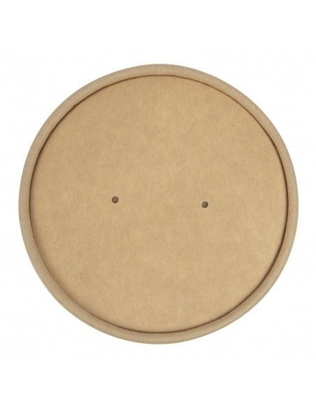 Couvercles pour bols à soupe kraft micro-ondables recyclables Colpac 450ml (lot de 500)