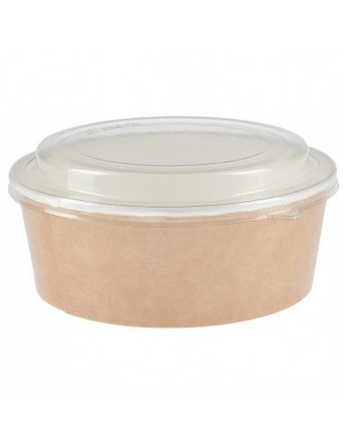 Pots alimentaires kraft recyclables avec couvercles Colpac 1300ml (lot de 150)