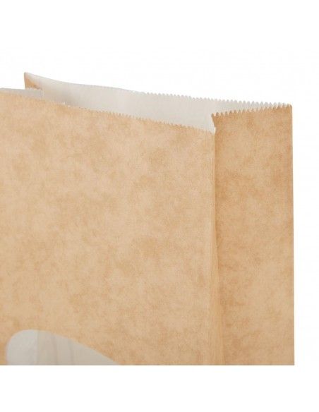 Sacs sandwich kraft recyclables noirs avec fenêtre Colpac (lot de 250)