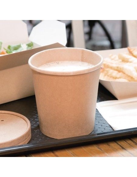Pots à soupe compostables en PLA Fiesta Compostable 98 mm - 45,4 cl (x500)