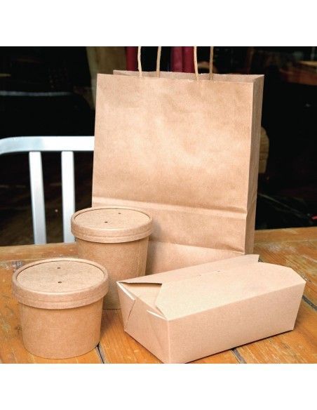 Pots à soupe compostables en PLA Fiesta Compostable 98 mm - 45,4 cl (x500)