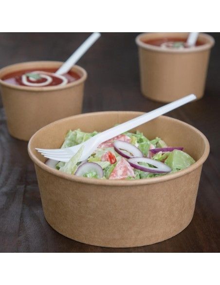 Bols salade kraft ronds Fiesta Compostable 75 cl (Lot de 300)