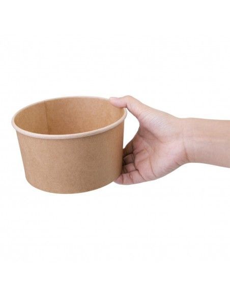 Bols salade kraft ronds Fiesta Compostable 1 L (Lot de 300)