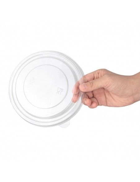 Couvercles PET Fiesta Recyclable pour bols salade ronds FB196 FB197 FB198 (Lot de 300)