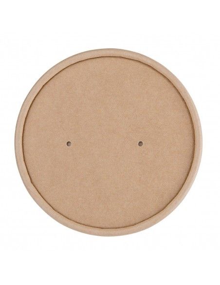 Couvercles en papier pour pots à soupe Fiesta Compostable 98mm (lot de 500)