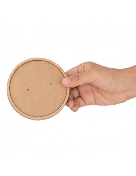 Couvercles en papier pour pots à soupe Fiesta Compostable 98mm (lot de 500)