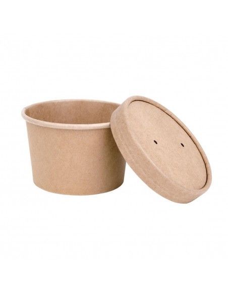 Couvercles en papier pour pots à soupe Fiesta Compostable 98mm (lot de 500)
