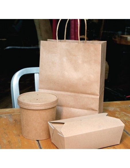 Couvercles en papier pour pots à soupe Fiesta Compostable 98mm (lot de 500)