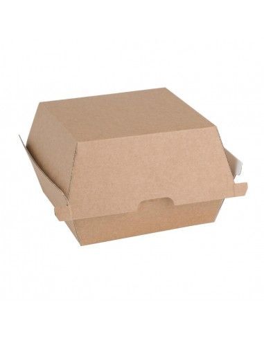 Petites boîtes hamburger compostables kraft Fiesta Compostable 105mm (lot de 200)