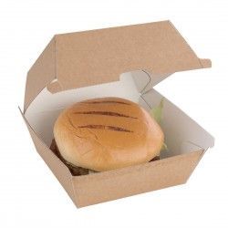 Petites boîtes hamburger compostables kraft Fiesta Compostable 105mm (lot de 200) 2