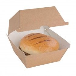 Grandes boîtes hamburger compostables kraft Fiesta Compostable 112mm (lot de 150) 2