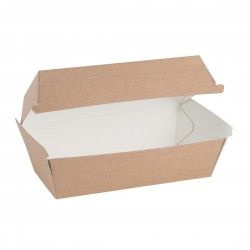Petites boîtes kraft avec couvercle à charnière compostables Fiesta Compostable 172mm (lot de 200) 2