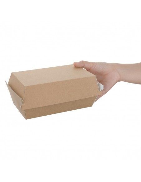Petites boîtes kraft avec couvercle à charnière compostables Fiesta Compostable 172mm (lot de 200)