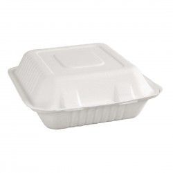Boîtes avec couvercle à charnière Recyclables en bagasse Fiesta Recyclable 223mm (lot de 200) 2