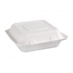 Boîtes avec couvercle à charnière Recyclables en bagasse Fiesta Recyclable 236mm (lot de 200) 2