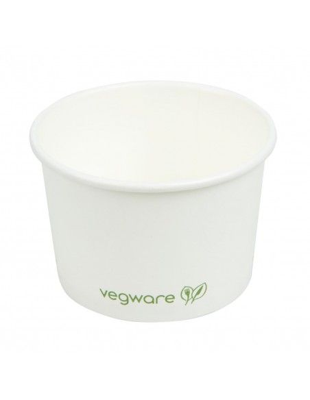 Pots pour aliments chauds compostables Vegware 110ml (Lot de 1000)
