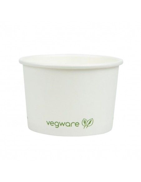 Pots pour aliments chauds compostables Vegware 110ml (Lot de 1000)