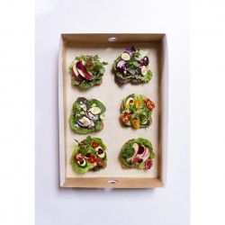Grandes boîtes compostables avec plateau et couvercle à fenêtre Vegware (Lot de 25) 2
