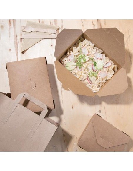 Boîtes repas en carton Fiesta Recyclable 197mm (lot de 200)