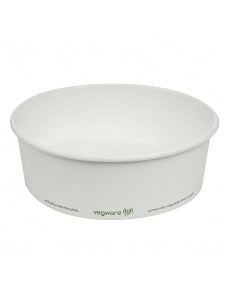 Bols alimentaires en carton doublé PLA série 185 Vegware 910 ml (lot de 300)