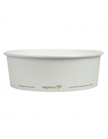 Bols alimentaires en carton doublé PLA série 185 Vegware 910 ml (lot de 300)