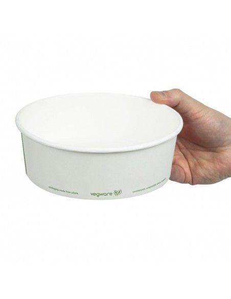 Bols alimentaires en carton doublé PLA série 185 Vegware 910 ml (lot de 300)
