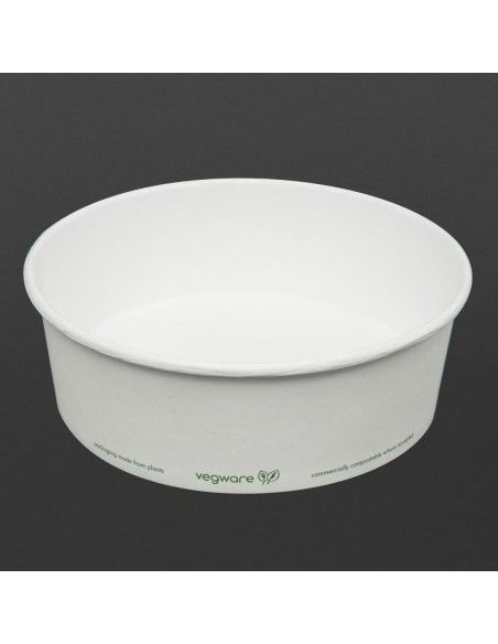 Bols alimentaires en carton doublé PLA série 185 Vegware 910 ml (lot de 300)
