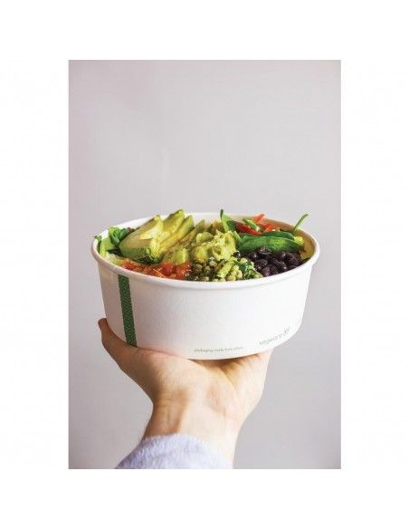 Bols alimentaires en carton doublé PLA série 185 Vegware 910 ml (lot de 300)
