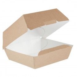 Grandes boîtes burger kraft compostables Colpac 135mm (lot de 250) 2
